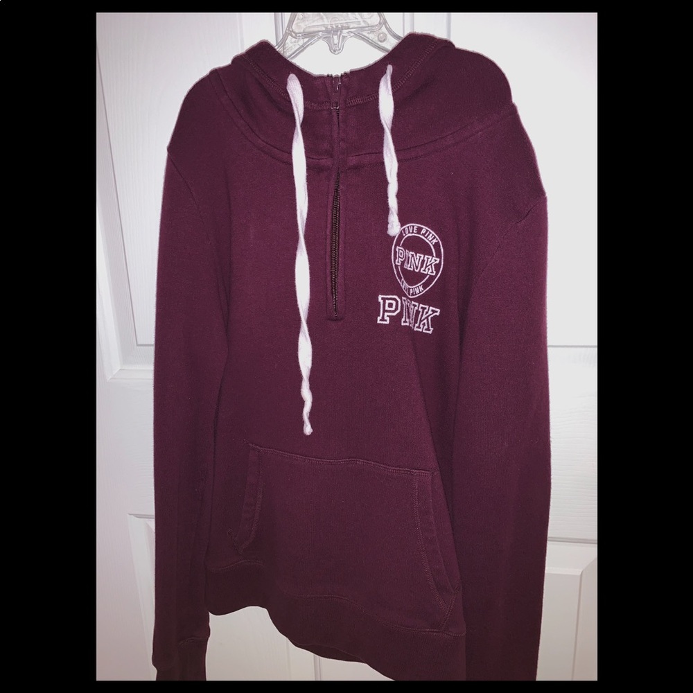 VS PINK Maroon Quarter Zip